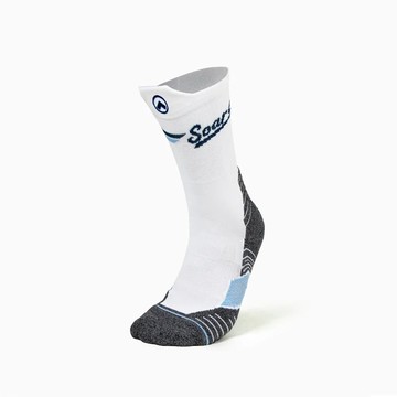SOAR GEAR｜Performance 8mm厚底運動中筒襪 99.9%抗菌除臭 Grit and grind 藍色LOGO線條