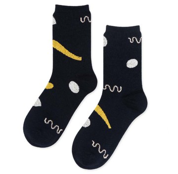 Hansel From Basel - Squiggles 律動曲線  - 深藍 - 中筒襪