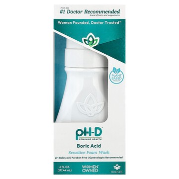 pH-D Feminine Health, 硼酸泡沫清潔液，適合敏感肌膚，6 液量盎司（177.44 毫升）
