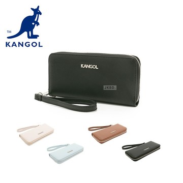 KANGOL 英國 袋鼠 皮製經典長夾 【65528784】 包包 錢包