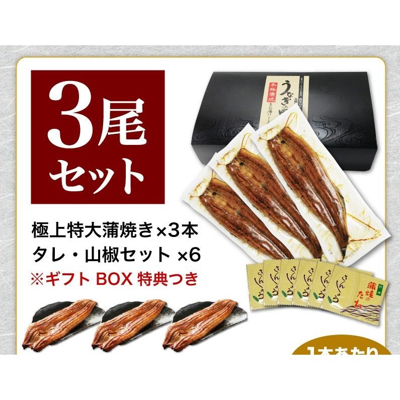 ポイント5倍 御歳暮 お歳暮 送料無料 ギフト うなぎ 蒲焼き 国産 プレゼント 鹿児島産 ブランド鰻 極上特大蒲焼き3本 ギフトBOX グルメ クール