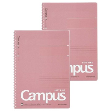 KOKUYO 國譽 Campus 軟線圈筆記點線 A B5 粉色 學生辦公筆記本  2本