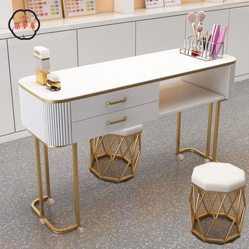 公司貨 免運 桌子 美甲桌 辦公桌 可移動奶油美甲帶滾輪日式套裝玻璃經濟型單人全套輕奢美甲店簡約店長推薦 新品特價 工廠現貨直銷 售後保障 5z823