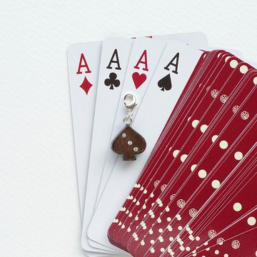 手工木製吊飾  撲克牌@黑桃 吊飾  禮物訂製