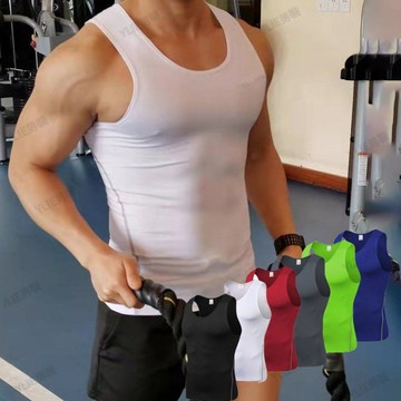 ylie 運動緊身衣 背心男 運動背心 束衣 緊身衣 速幹 透氣 訓練 無袖 籃球 健身 排汗 塑衣 速乾衣 壓縮衣
