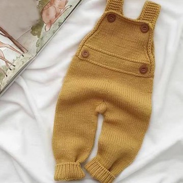 兔兔編織坊ins熱款飛行員背帶褲寶寶毛線手工棒針diy編織材料包