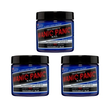 Manic Panic mp染发膏 - 摇滚蓝 Rockabilly Blue (3x118ml)