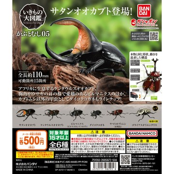 萬代 扭蛋 生物大圖鑑 P5 獨角仙 昆蟲 甲蟲 日版現貨