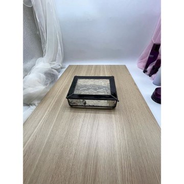 迷你首飾證件小精致壓花玻璃歐美復古風格耳環古典收納首飾盒送禮