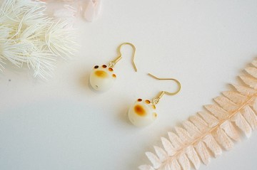 菩提子耳環 碳烤貓爪 碳烤招財貓 || 可改純銀耳勾或耳夾