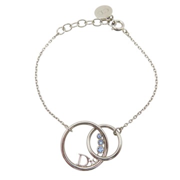 Dior 迪奧 藍色 水鑽 金屬 手鏈 【二手名牌BRAND OFF】