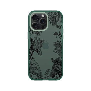 iPhone 15 Pro Max Clear 憂墨綠 - MYMY REVERZ TATTOO - 叢林