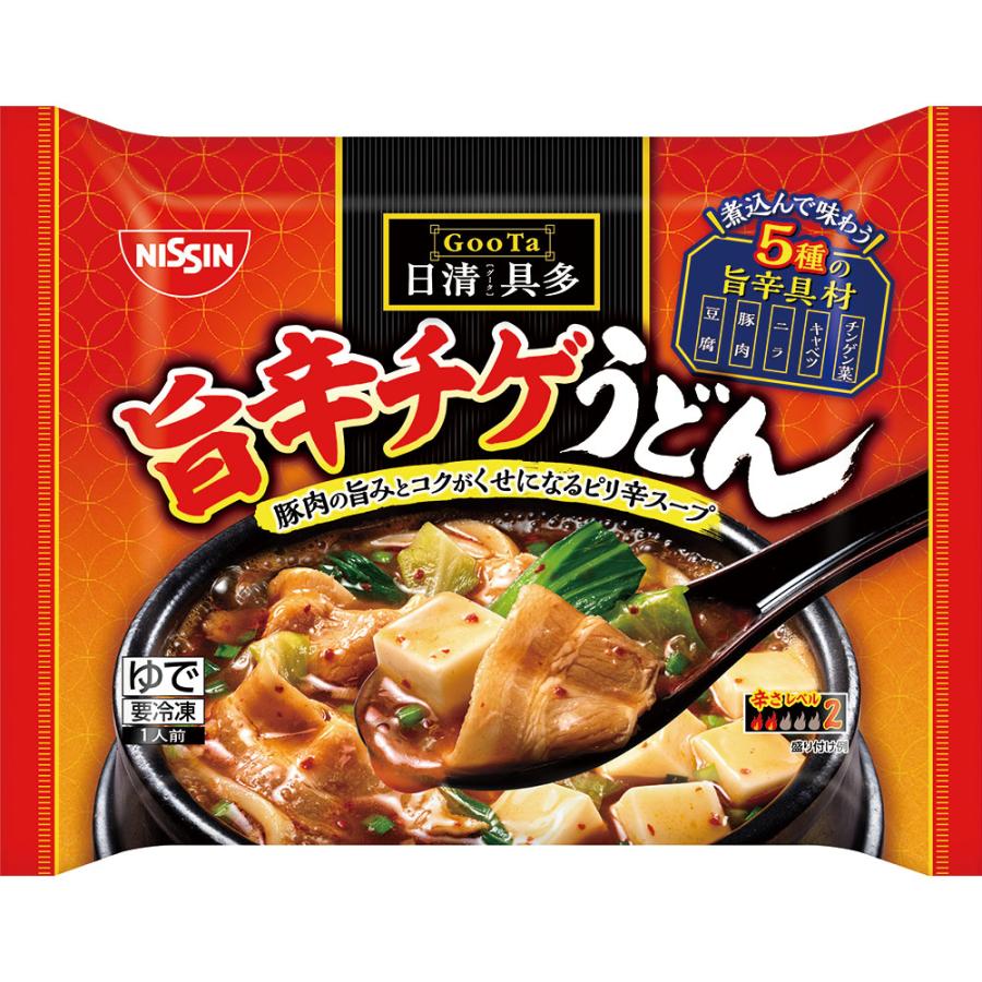 [冷凍食品] 日清食品 日清具多 旨辛チゲうどん 320g×14個