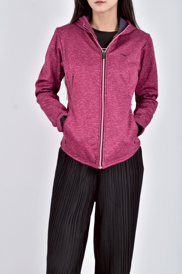 (S) mizuno質感連帽保暖粉色外套