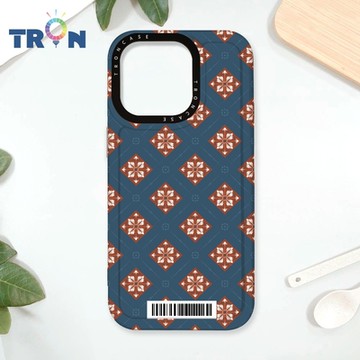 TRON iPhone 16 Pro 幾何復古花磚B款 防摔太空載具殼 透白 軟硬 手機殼