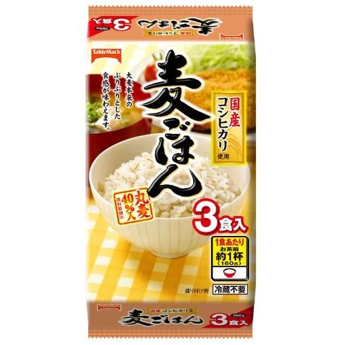 テーブルマーク 麦ごはん 国産コシヒカリ使用 3食 (160g×3個)×8個入