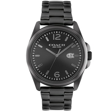 送禮首選★COACH/美麗C字錶-41mm黑14602582  附提袋【全館滿額折價★APP下單點數4倍送】線上購買享_實體門市同步服務