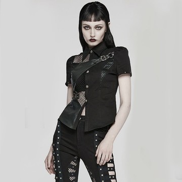 龐克劍士不對稱分割襯衫