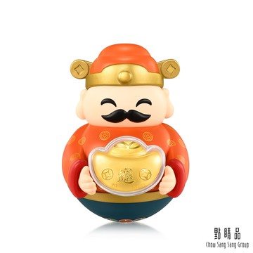 點睛品 財神爺不倒翁 黃金擺件