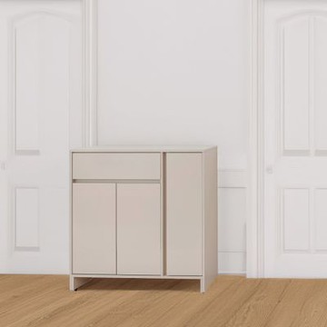 文創集 拜爾3.9尺三門單抽鞋櫃-117x39x108cm免組