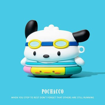 卡通 泳圈 帕恰狗 矽膠殼 適用於 AirPods 4 保護殼 Pro2 保護套 AirPods 1 2 3 全包耳機殼