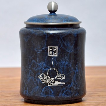錫茶葉罐家用錫罐茶葉罐密封罐茶具儲物罐存茶罐家居客廳茶幾擺件