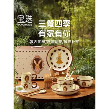 寶選餐具套裝可愛家用2025新款生日禮物喬遷伴手禮送新人碗碟套裝