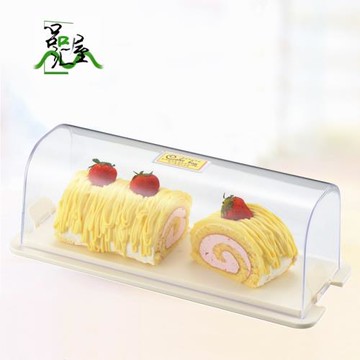日本進口透明蛋糕盒瑪芬蛋糕瑞士卷存放盒西式糕點盒烘焙保鮮盒子