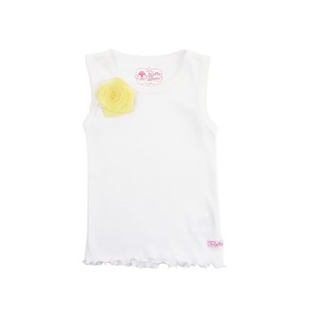 美國 RuffleButts 甜美小女童背心_黃色小花(RBTT12)