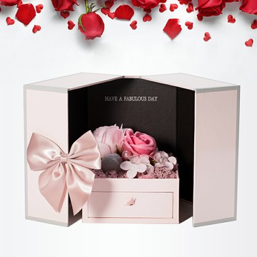 高端玫瑰花創意包裝情人節永生花女友禮物搭配飾品禮盒520生日