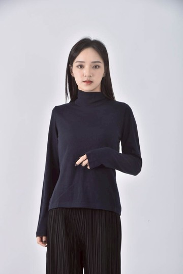 (S) liviana conti中高領藍色長袖上衣