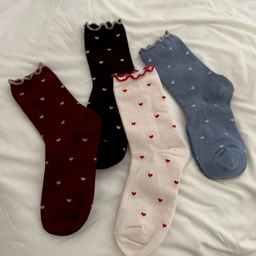 LULUS/現貨/活動版/韓製可愛中筒襪子/顏色隨機【A10030379】250220