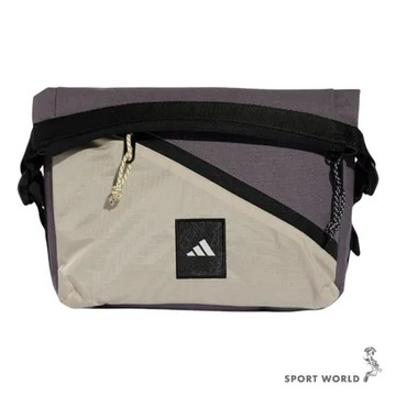 Adidas 斜背包 側背包 背面開放式口袋 米 JE3213