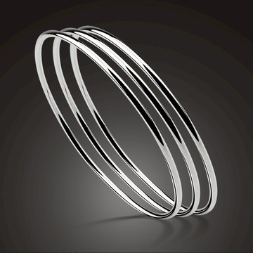 日韓極簡主義手鐲S925純銀女時尚百搭DIY手環鐲子學生潮首飾禮物