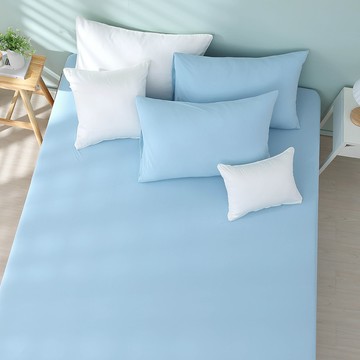 鴻宇 HongYew - 馬卡龍極致冰心涼感床包枕套組-露草藍-雙人特大