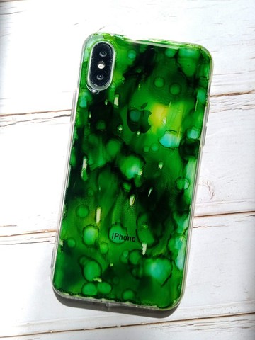 Annys workshop手作押花手機保護殼,iPhone XS, 迷霧森林