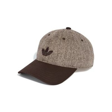 Adidas Tweed Cap 棕色 三葉草 花呢 撞色 遮陽 運動 休閒 棒球帽 老帽 棒球帽 KX1649