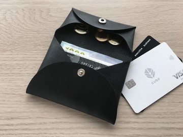 大開口 好存取 隨身零錢包 小皮夾【義大利Nappa】曲直兩款 二色