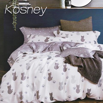 KOSNEY  仰星星  頂級100%天絲加大床包枕套組床包高度35公分