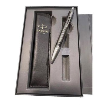 PARKER派克新IM金屬追求原子筆真皮筆套組