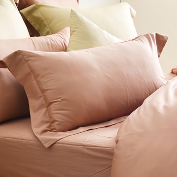 LAMINA 樂米娜 吉祥富貴精梳棉枕套  1個  75 x 45cm  黛粉色