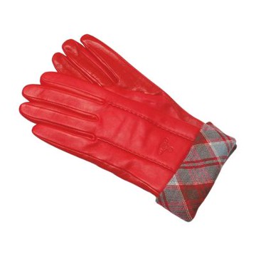 Vivienne Westwood 日本製高質感羊革反摺造型行星LOGO圖騰手套(23.5CM)