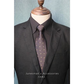 JUNEMAN設計師品牌六月男人仿桑蠶真絲商務8cm手打領帶男士正裝16