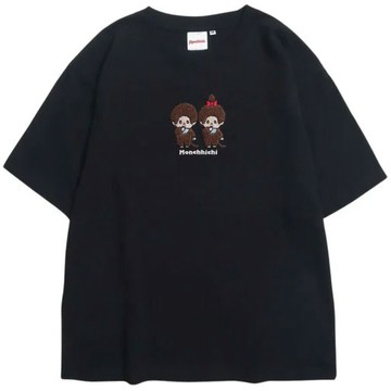 MONCHHICHI 日本限定 6515050-103-01 EMBRO TEE 刺繡 短T (黑色)
