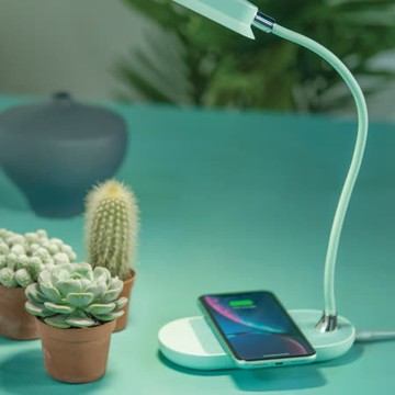 白 MOMAX Q.LED flex 無線充電檯燈(QL5)