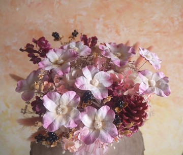 馨粉佳人.馨香粉色調.不凋花.索拉花.乾燥花.生日.告白.首選