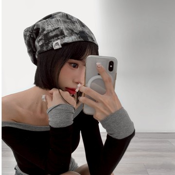 【Aa.chic熱賣商品】時髦復古紮染堆堆帽(兩色).女帽/渲染/復古/堆堆帽/搭配/實拍【C161237】