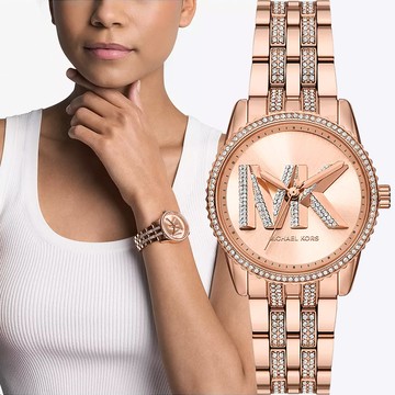 Michael Kors MK Ritz 晶鑽奢華Logo女錶-35mm MK7541