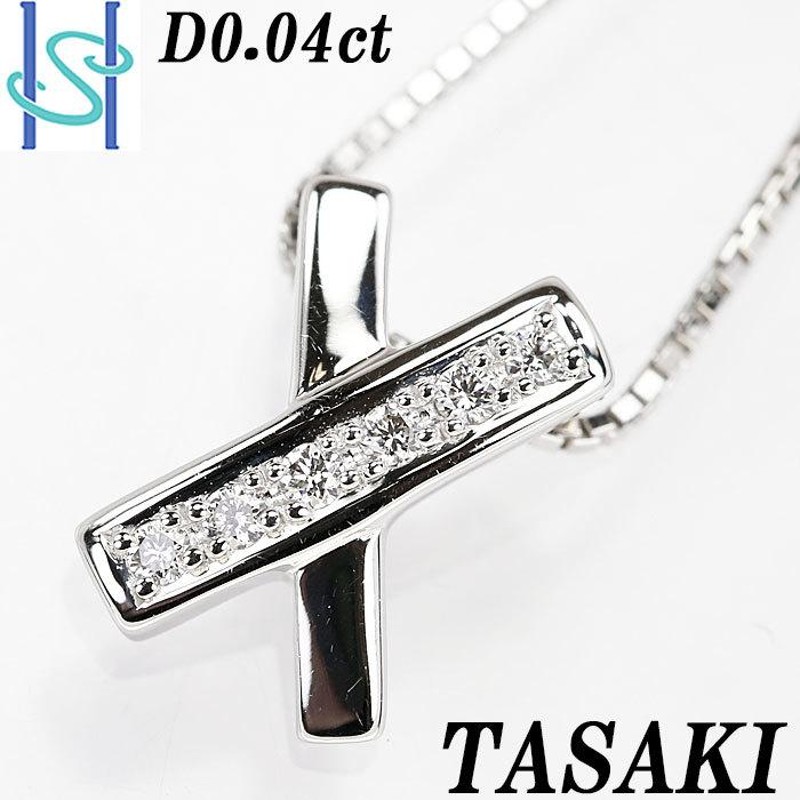 タサキ 田崎真珠 ダイヤモンド ネックレス 0.04ct K18 ホワイトゴールド TASAKI 中古 SH66245 | LINEショッピング