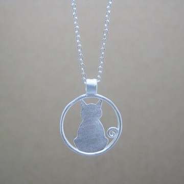 925純銀項鍊 吊墜-流行可愛貓咪熱銷款生日情人節禮物女飾品73jd45【獨家進口】【米蘭精品】